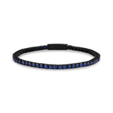 Blauw Stenen Tennis Armband | 3mm - Heren Stalen Armbanden - De Staalwinkel