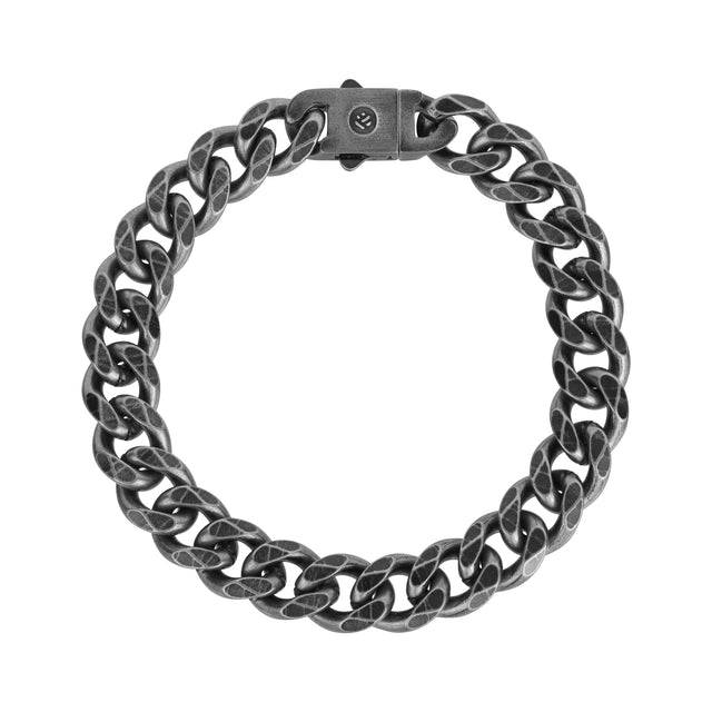 Brushed Cuban Link Bracelet | 10MM - Mens Steel Bracelets - The Steel Shop