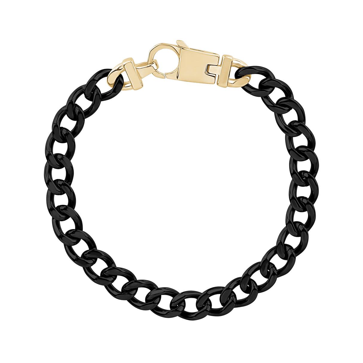 Gold Clasp Cuban Link Bracelet - Mens Steel Bracelets - The Steel Shop