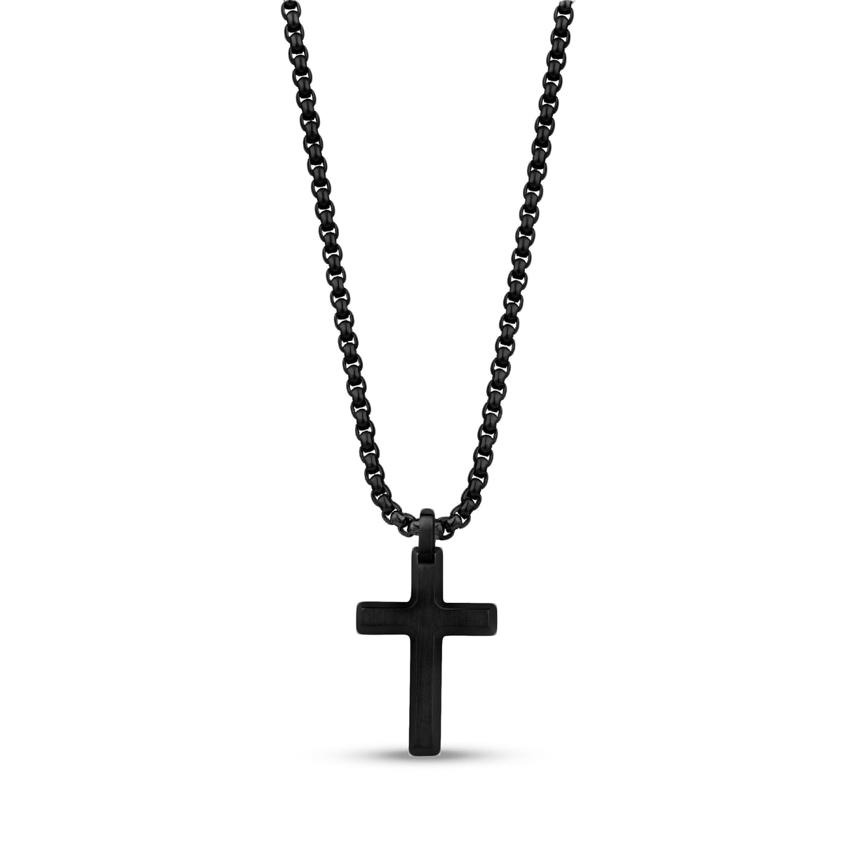 Mini Beveled Edge Cross Pendant - unisex pendant - The Steel Shop