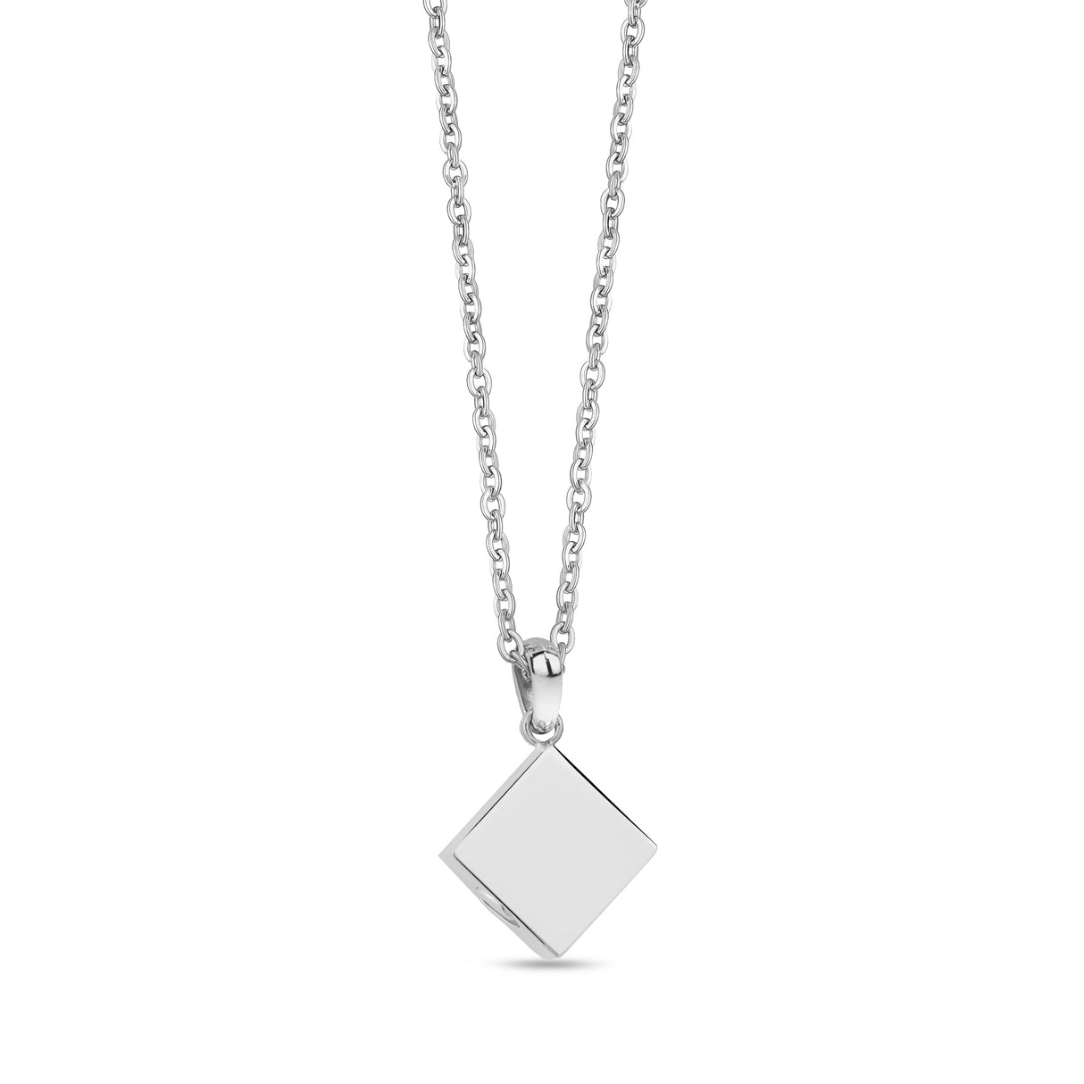 Minimal Diamant Vierkante Urn Hanger - Vrouwen Hanger - De Stalen Winkel
