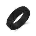6mm Driehoekig Ontwerp Zwarte Graveerbare Band Ring
