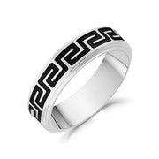 6mm Griekse sleutel roestvrij staal graveerbare band ring