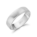 Mannen Ring - 6mm Matte Flat Stainless Steel Engravable Band Ring