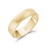 Mannen Ring - 6mm Matte Flat Gold Stainless Steel Engravable Band Ring