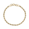 Heren stalen armbanden - 4mm Twisted Rope Gold Steel Chain Armband
