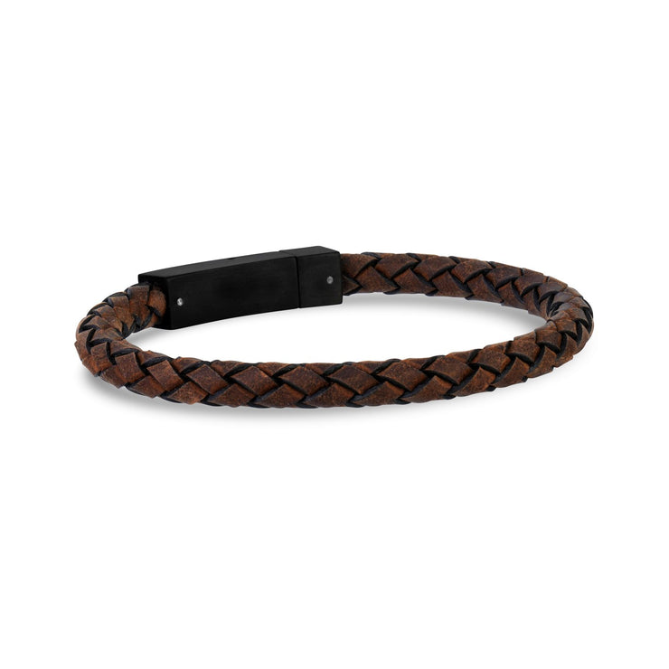 Donkerbruine Leren Armband | 6MM - Leren Armbanden Heren - The Steel Shop