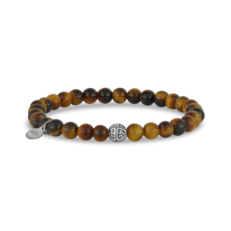 6mm Bruine Tijgeroog Armband - Unisex Armband - De Stalen Winkel