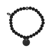 Unisex Kralenarmband - Graveerbare Ronde Bedel Stretch Kralenarmband