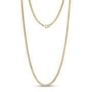 Unisex Kettingen - 3.5mm Goud Roestvrij Staal Cubaanse Schakelketting Ketting