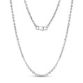 Unisex Kettingen - 3mm Flat Anchor Oval Link Steel Chain Necklace