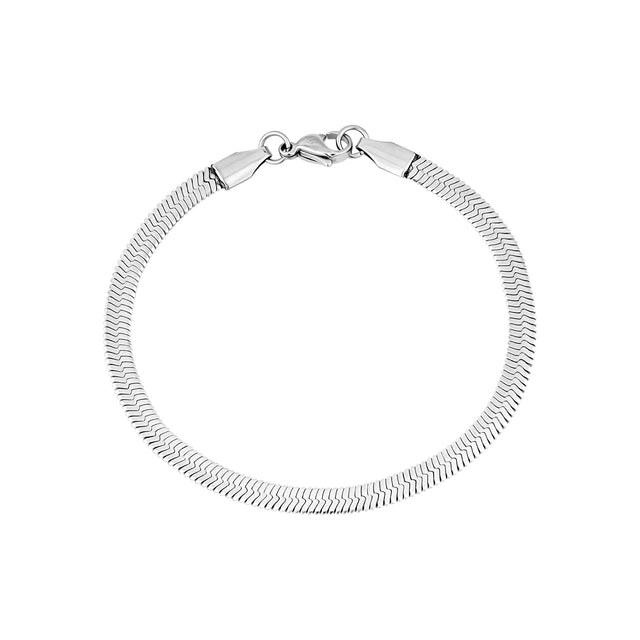 Vrouwen Armband - 4mm Visgraat Zilveren Armband