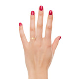 Vrouwen Ring - Minimale gedraaide band graveerbare Hamsa Ring