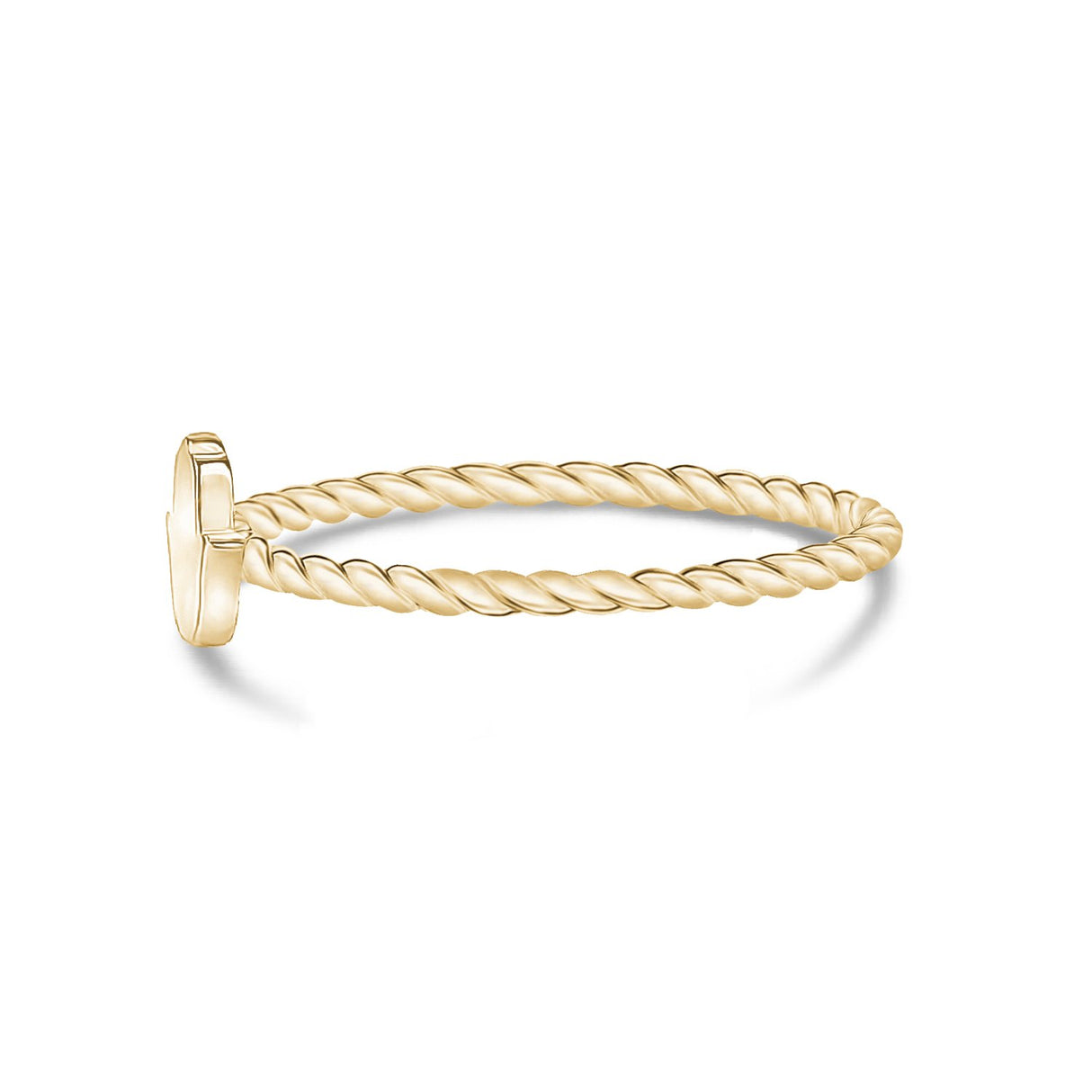 Vrouwen Ring - Minimale gedraaide band graveerbare Hamsa Ring