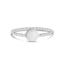 Vrouwen Ring - Minimale roestvrij staal Twisted Band Ronde Graveerbare Ring