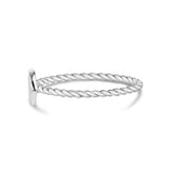 Vrouwen Ring - Minimal Twisted Band Ronde Graveerbare Ring