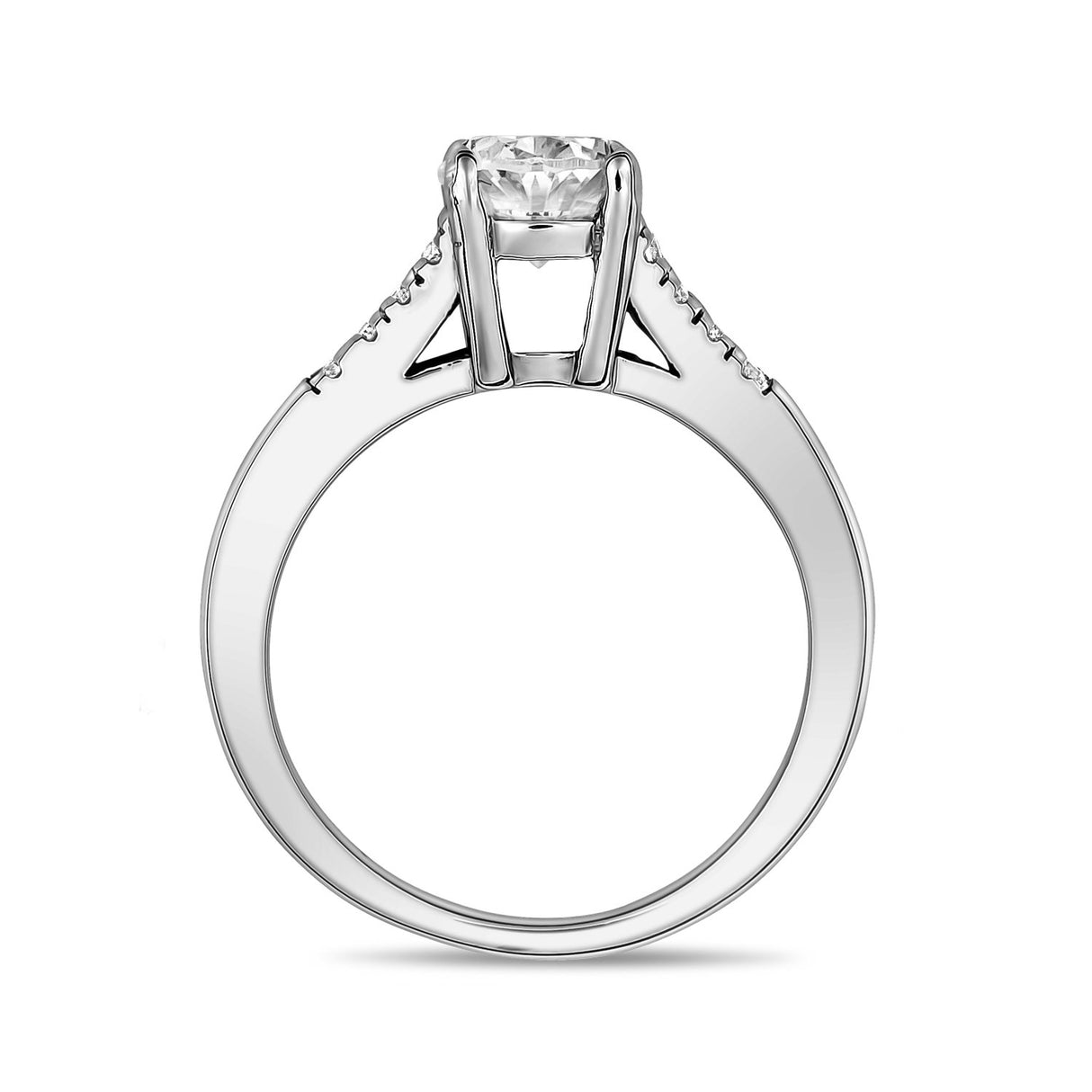 Vrouwen Ring - Roestvrij staal Ronde Solitaire Ring